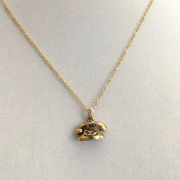 Miniature Rotary Telephone Dial Phone Charm Gift Necklace - Picture 3 of 6